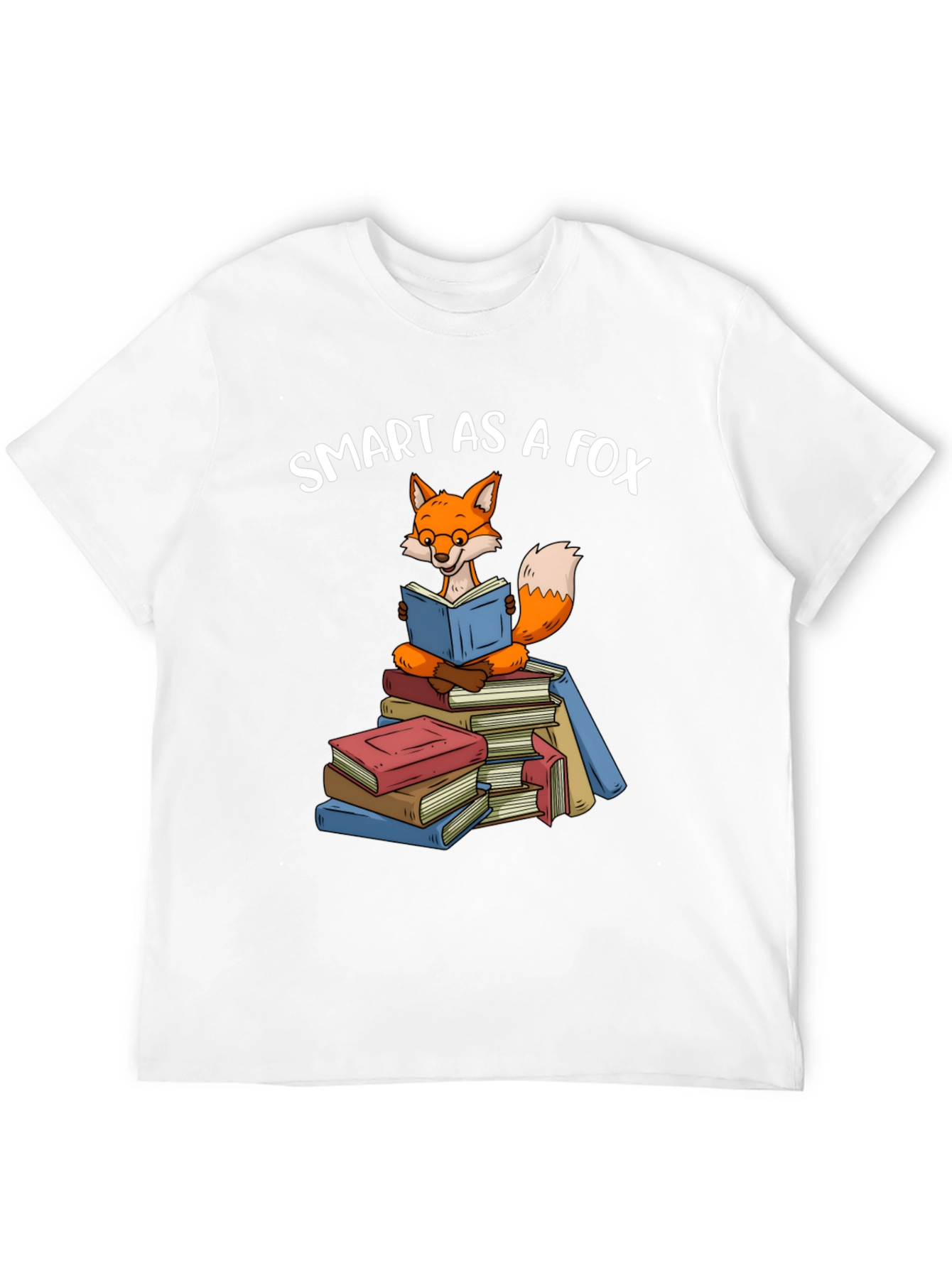 Black Smart Fox Reader T-Shirt - Book Lover Apparel view 12