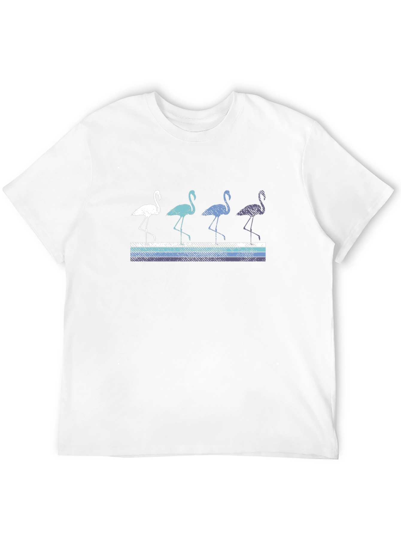 Black Flamingo Stripe Graphic Tee view 12