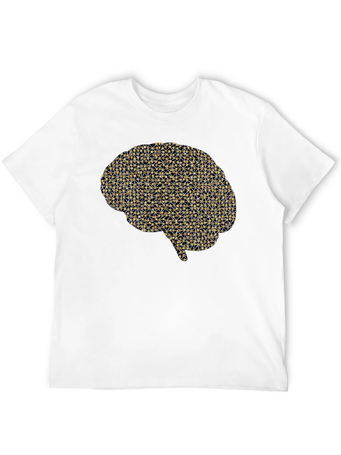 Black Brain Graphic Tee - Black Casual T-Shirt view 12