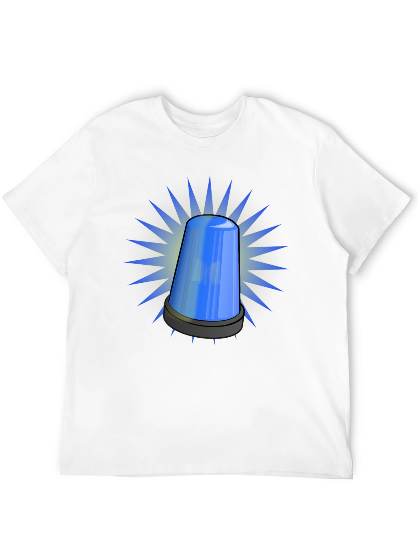 Black Blue Siren T-Shirt - Novelty Graphic Tee view 12