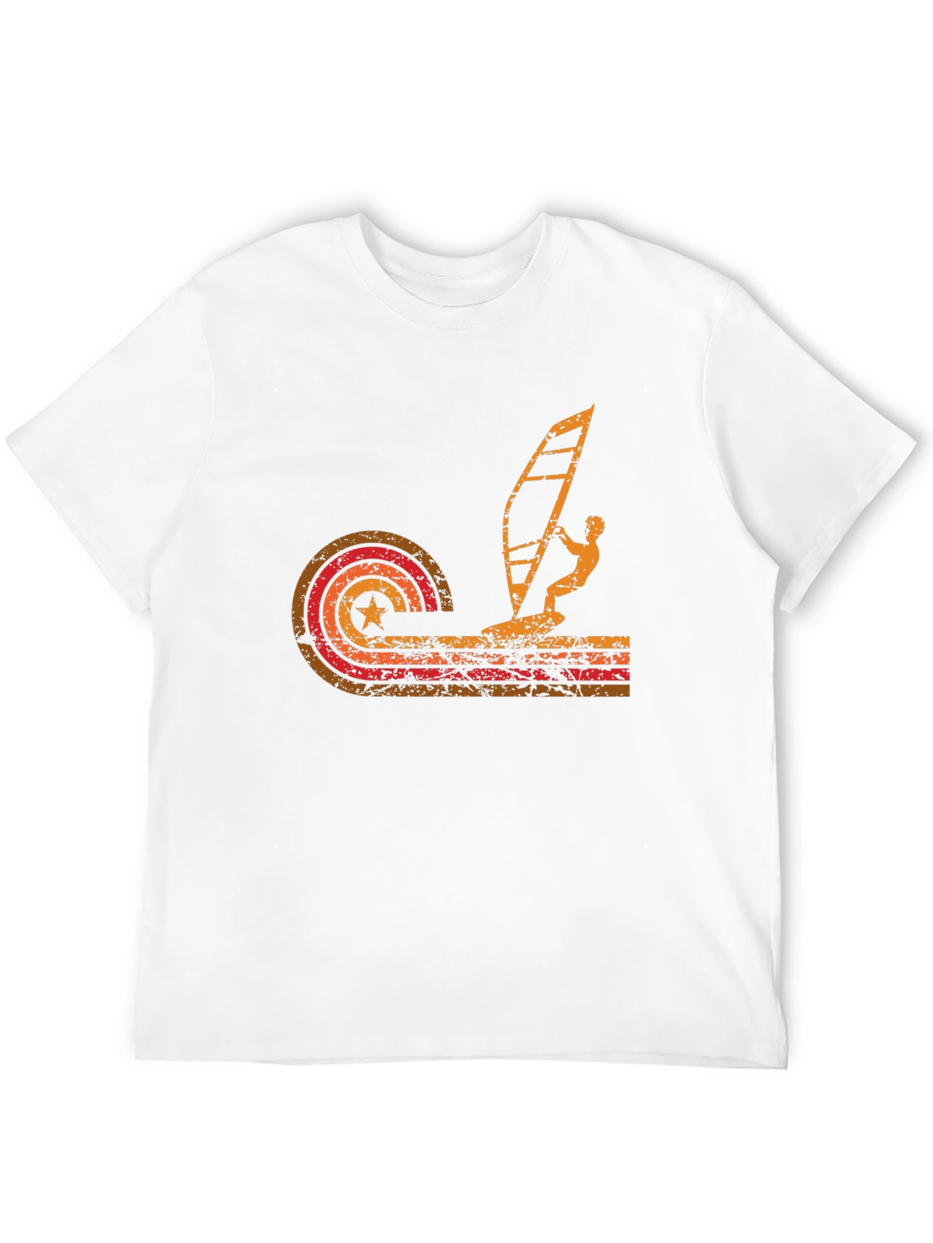 Black Retro Windsurfing T-Shirt - Black view 12