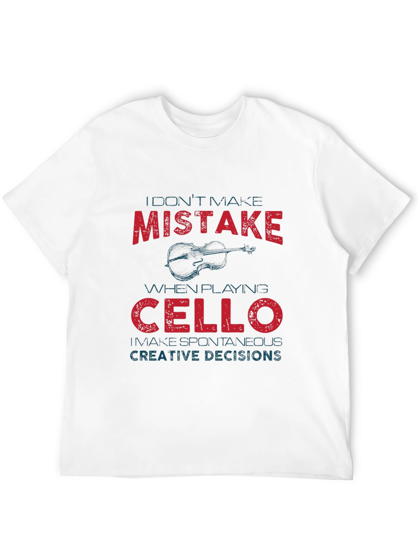 Black Cello Player "Mistake" Graphic Tee view 12