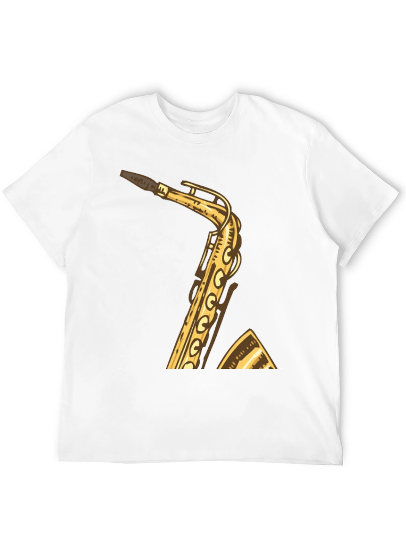Black Saxophone Graphic Tee - Musician Style Shirt view 12