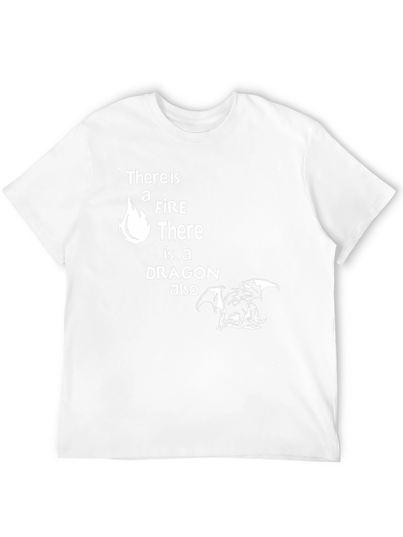 Black There is a Fire Dragon T-Shirt view 12