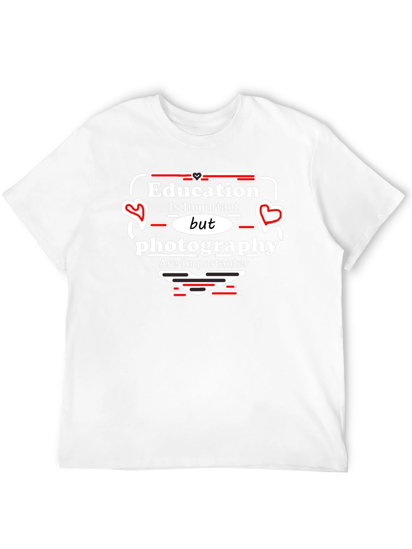 Black Education vs. Photography T-Shirt Funny Gift view 12