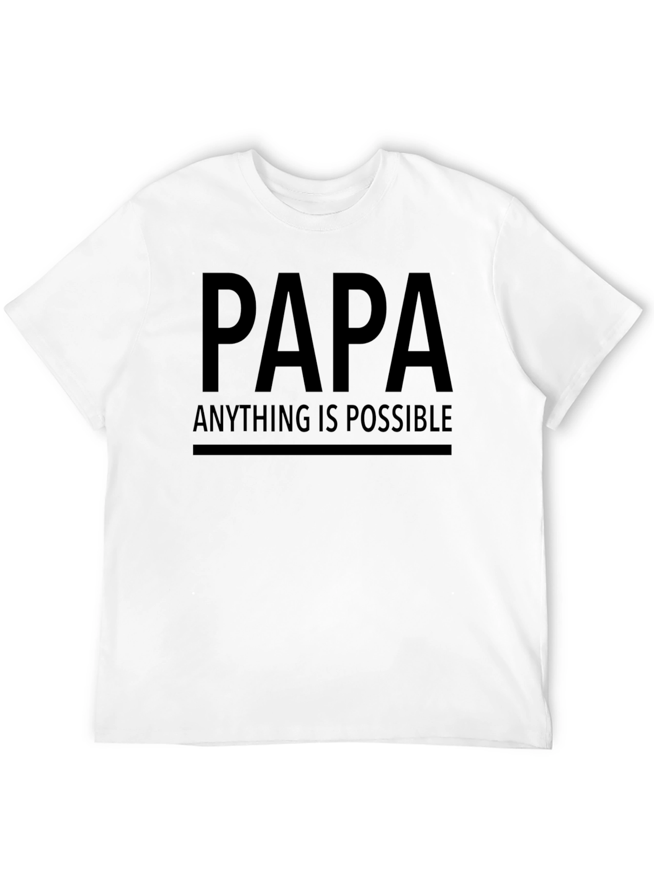 Black Papa Anything is Possible Men's Black T-Shirt view 12