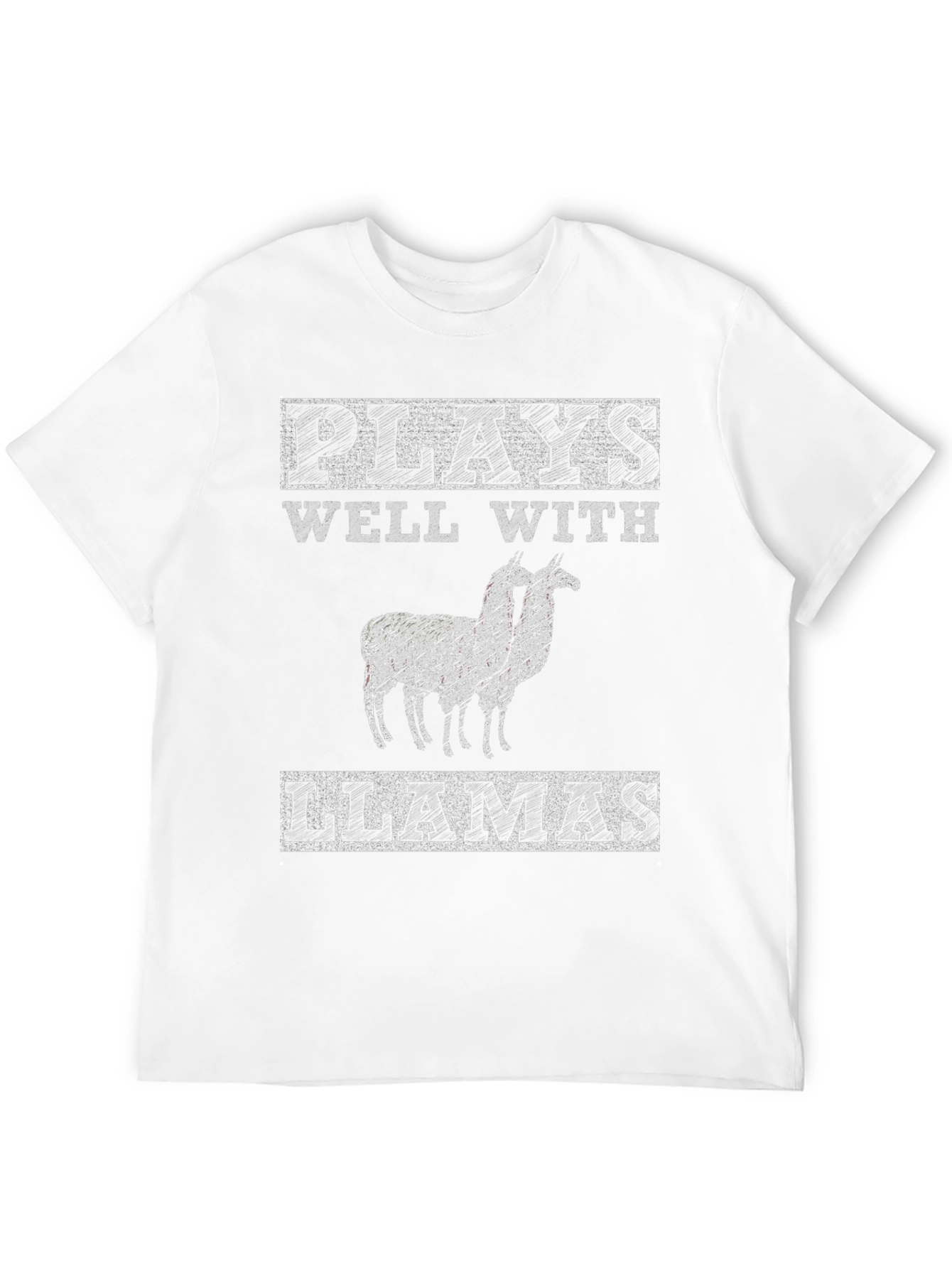 Black Plays Well with Llamas Graphic Tee view 12