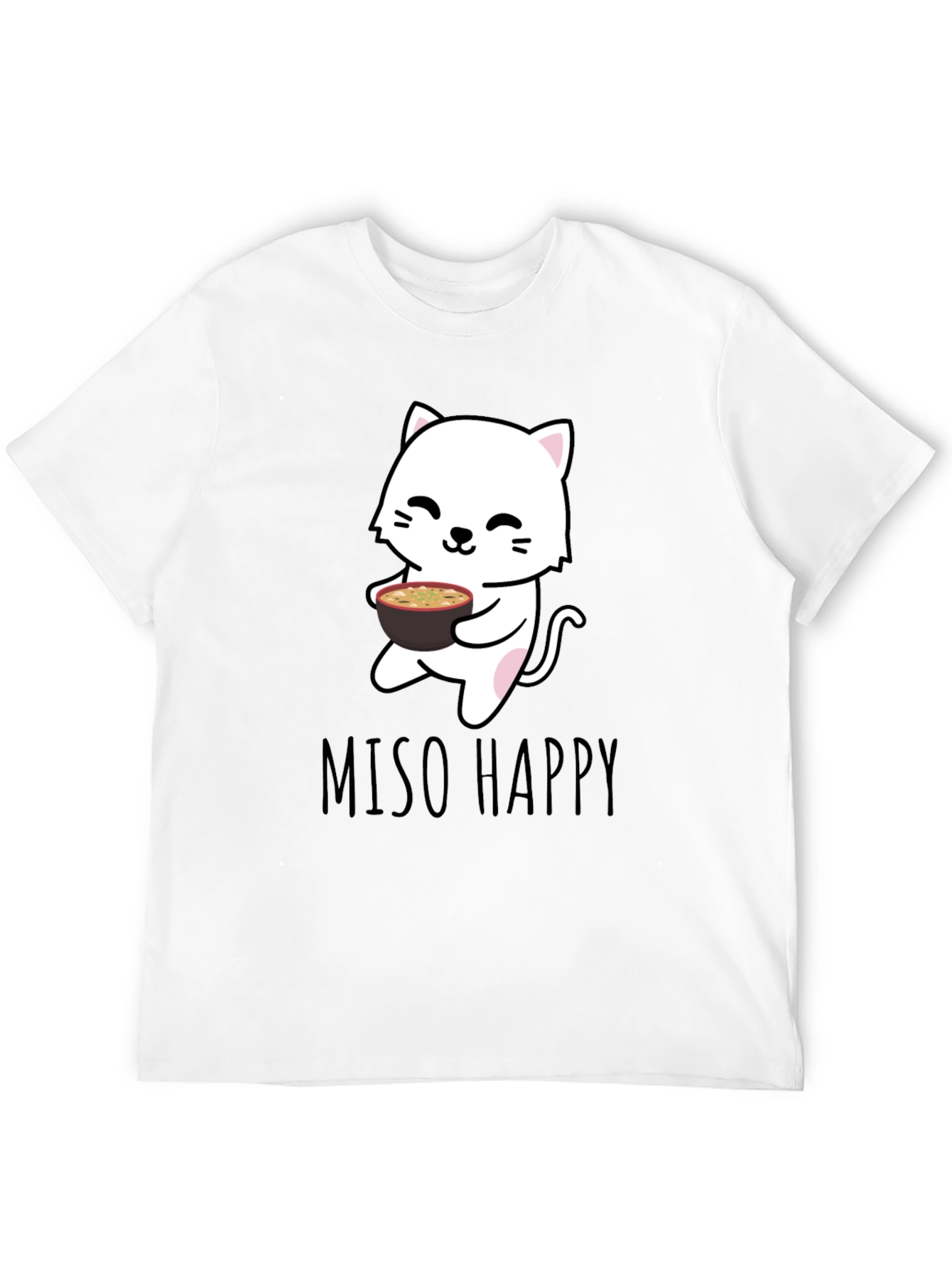 Black Miso Happy Cat T-Shirt - Black view 12