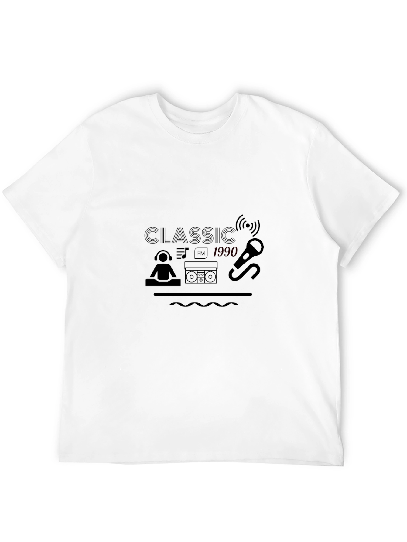 Black Classic 1990 Graphic Tee - Retro Style view 12
