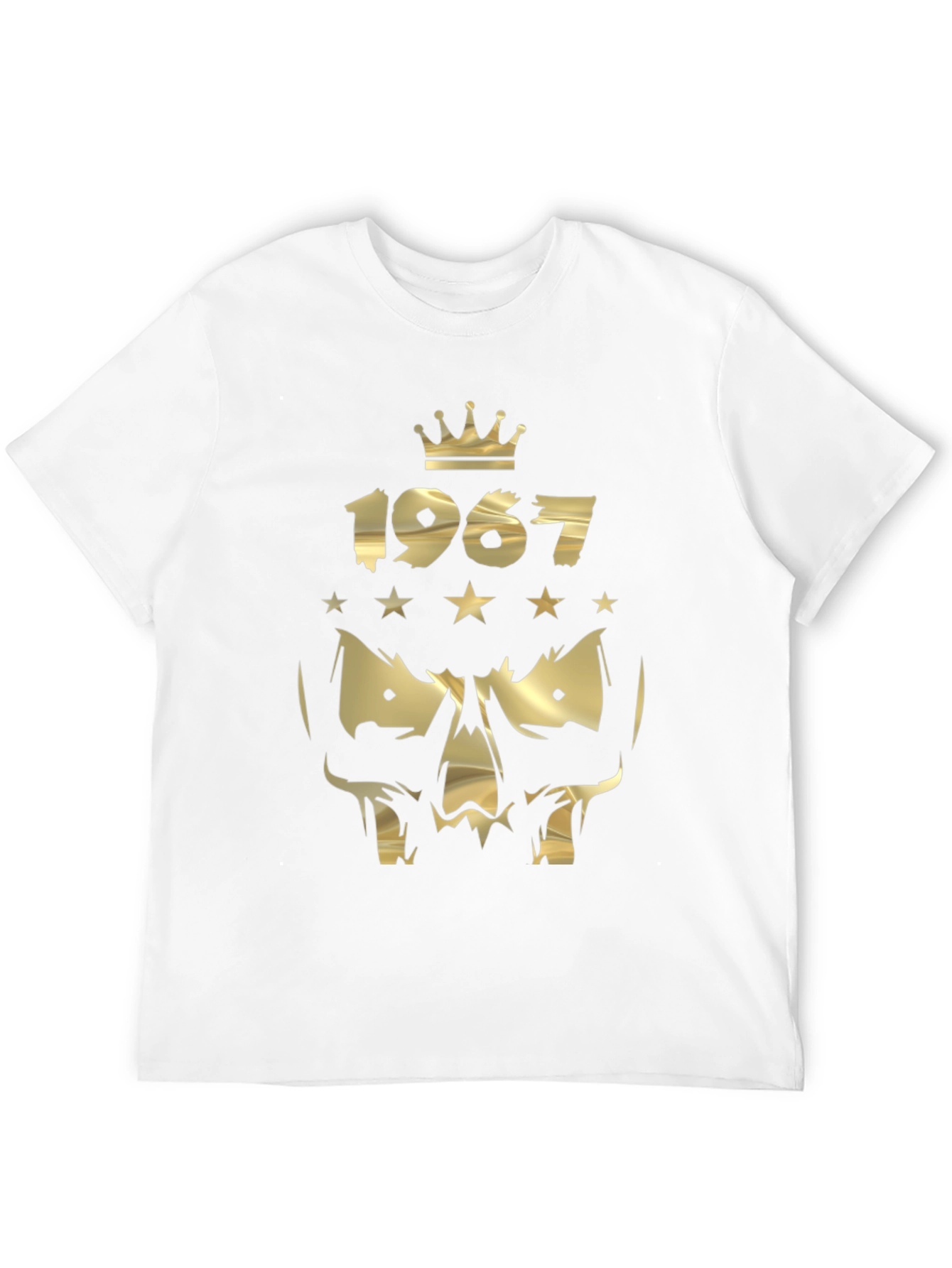 Black Gold 1967 Crown Skull Graphic Black T-Shirt view 12