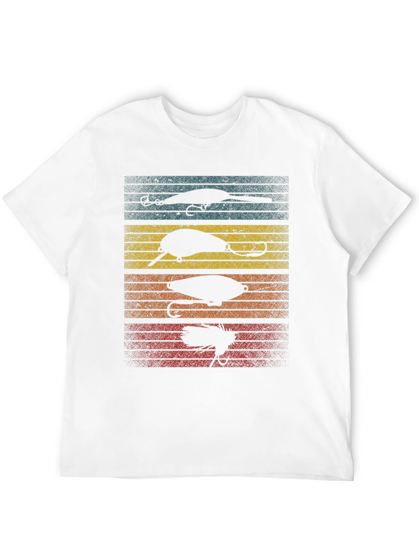 Black Vintage Fishing Lures Graphic Tee view 12