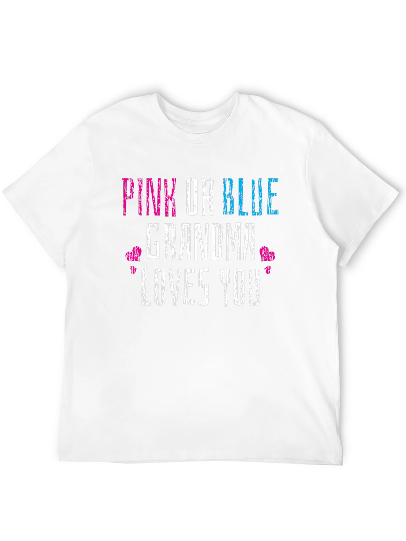 Black Pink or Blue Grandma Loves You Gender Reveal T-Shirt view 12