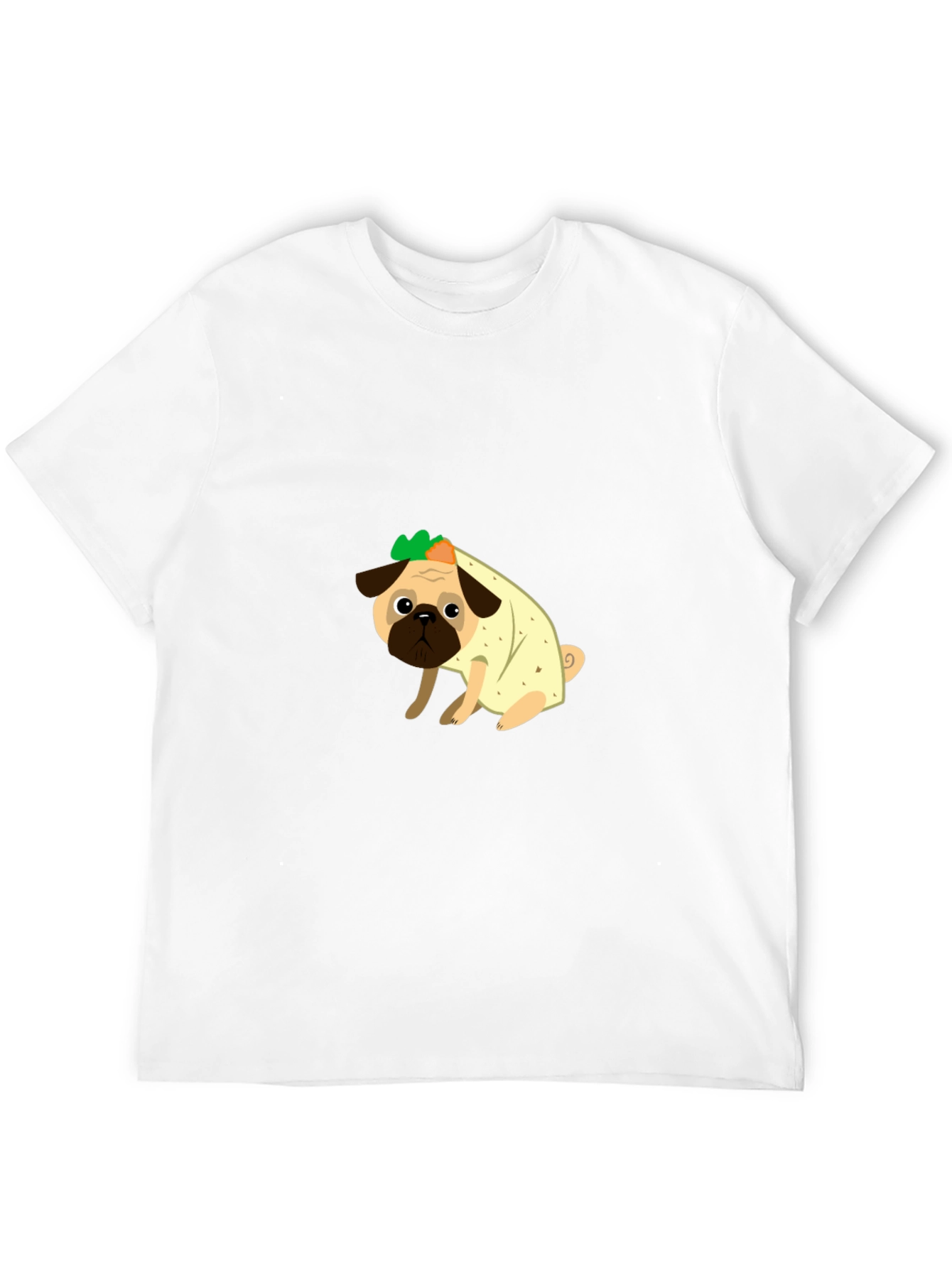 Black Pug Burrito T-Shirt - Cute Novelty Tee view 12