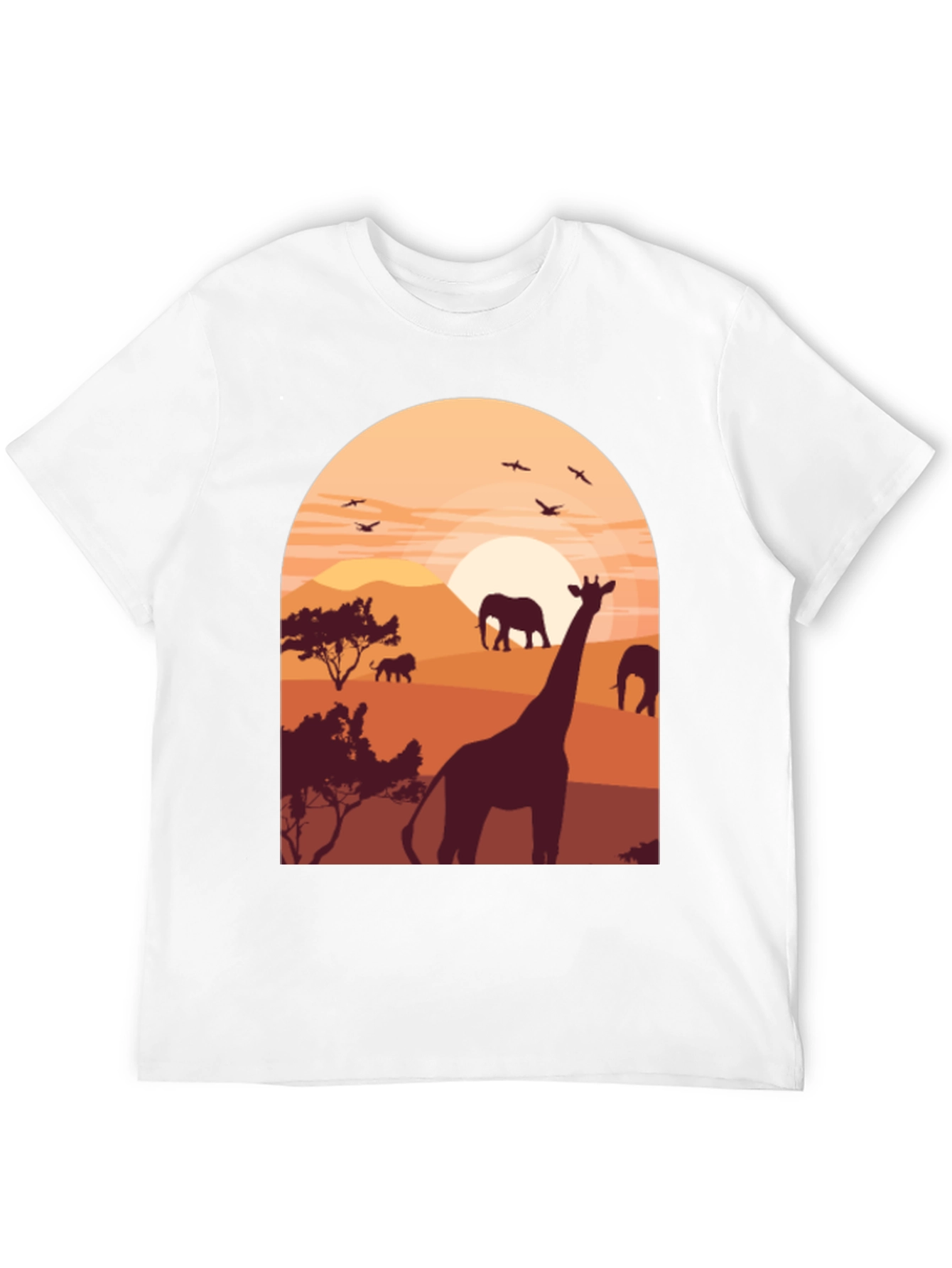 Black Safari Sunset Graphic Tee - Black view 12