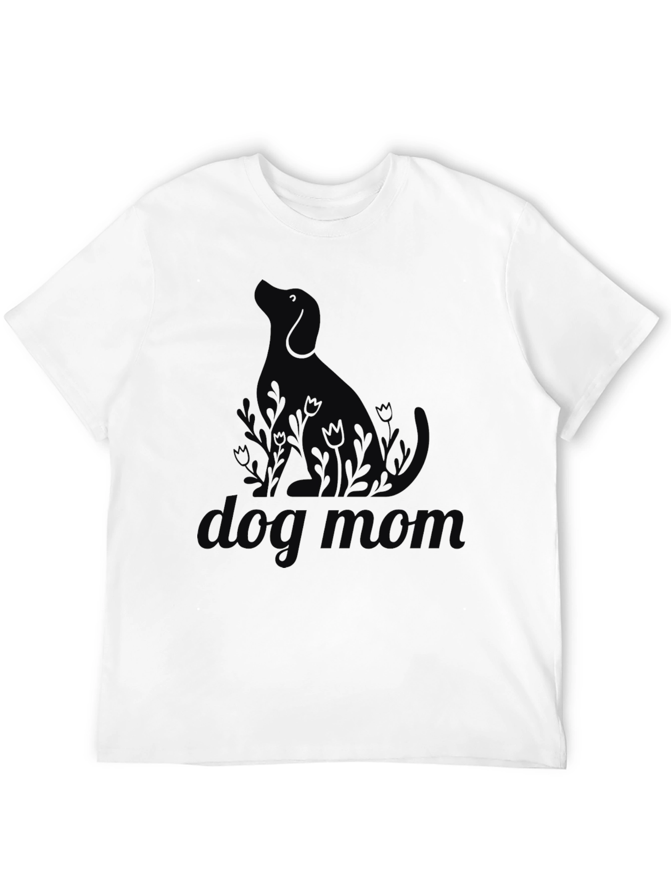 Black Dog Mom Graphic Black T-Shirt view 12