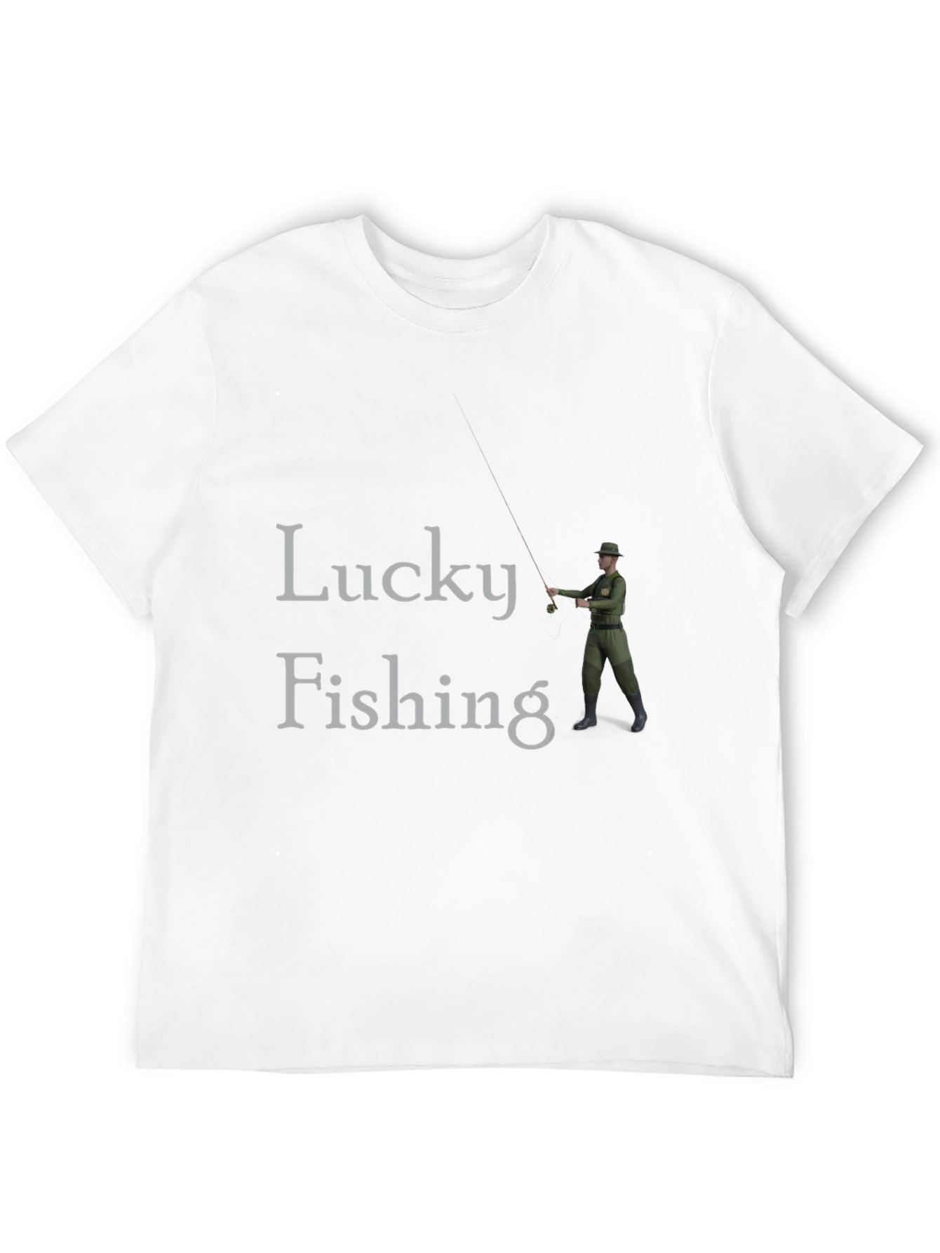 Black Lucky Fishing Graphic Tee - Black Cotton view 12