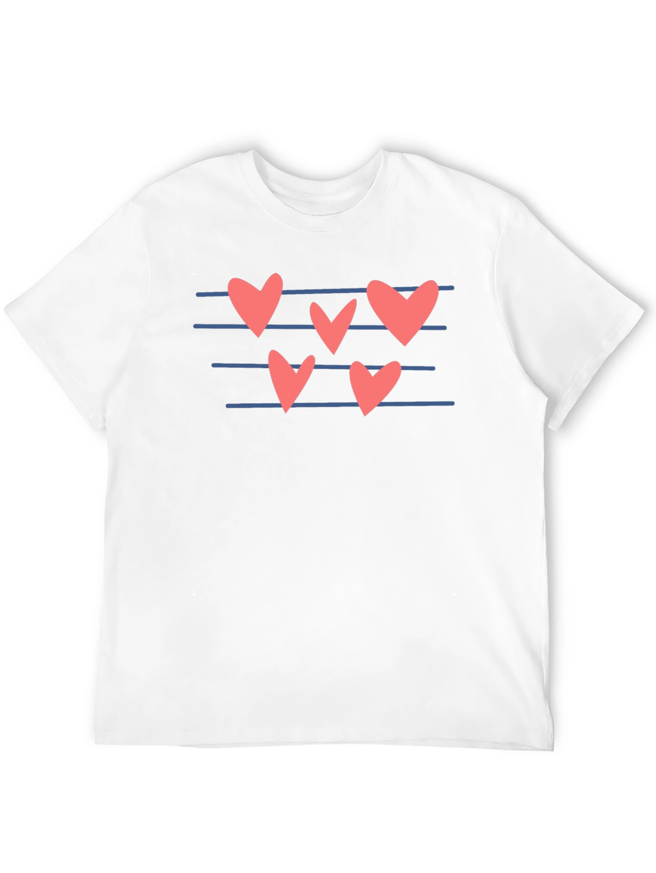 Black Heart Notes Graphic Tee - Men's Black Casual Shirt view 12