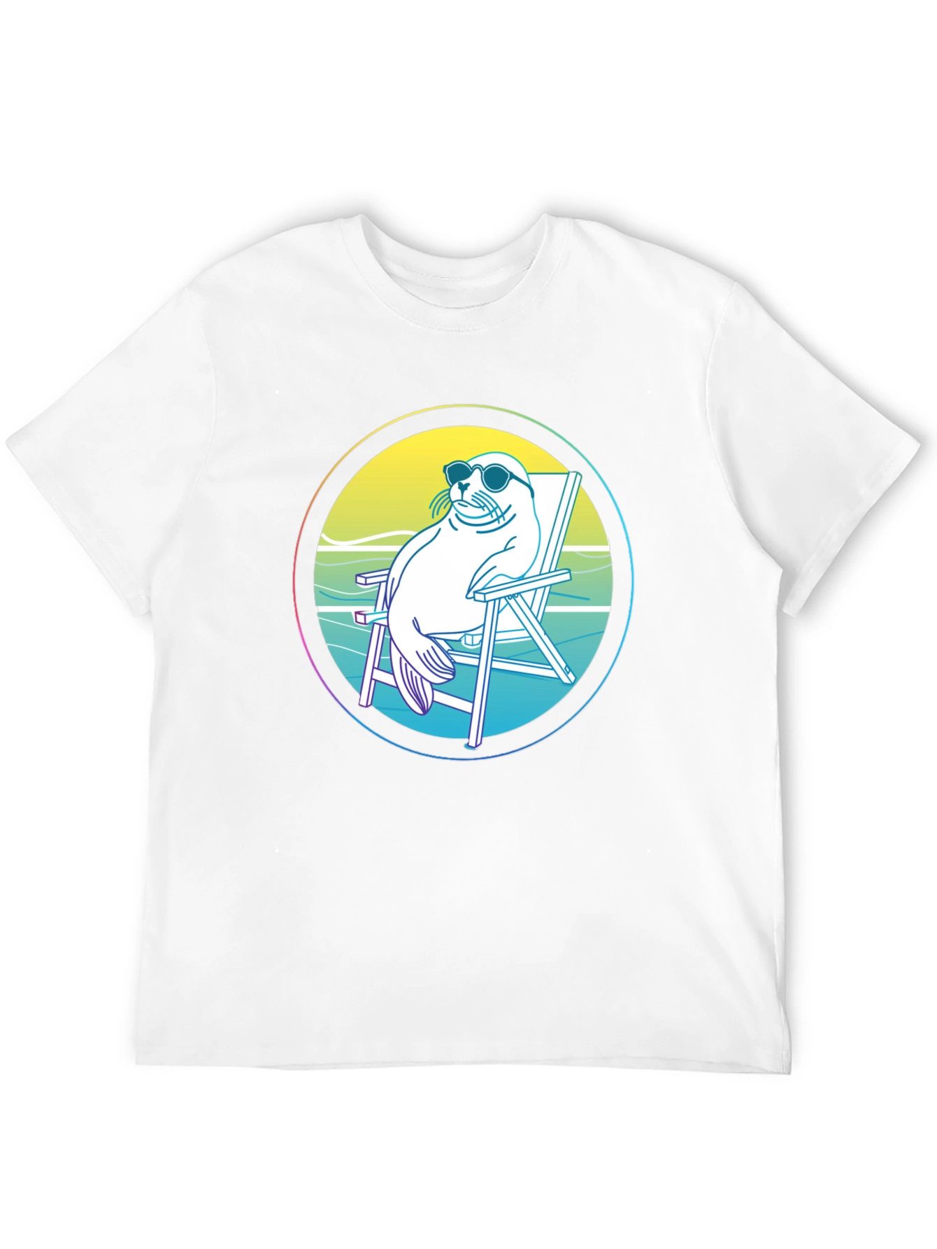 Black Relaxed Seal T-Shirt - Beach Vibes view 12