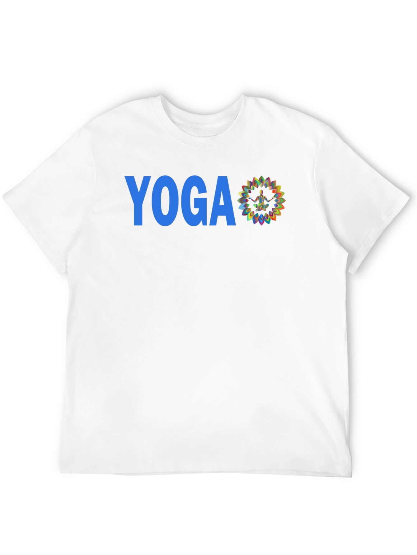 Black Yoga Graphic Tee - Men's Black Cotton T-Shirt view 12