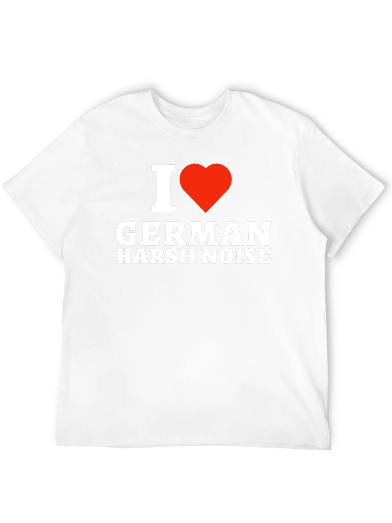 Black I Heart German Harsh Noise T-Shirt view 12