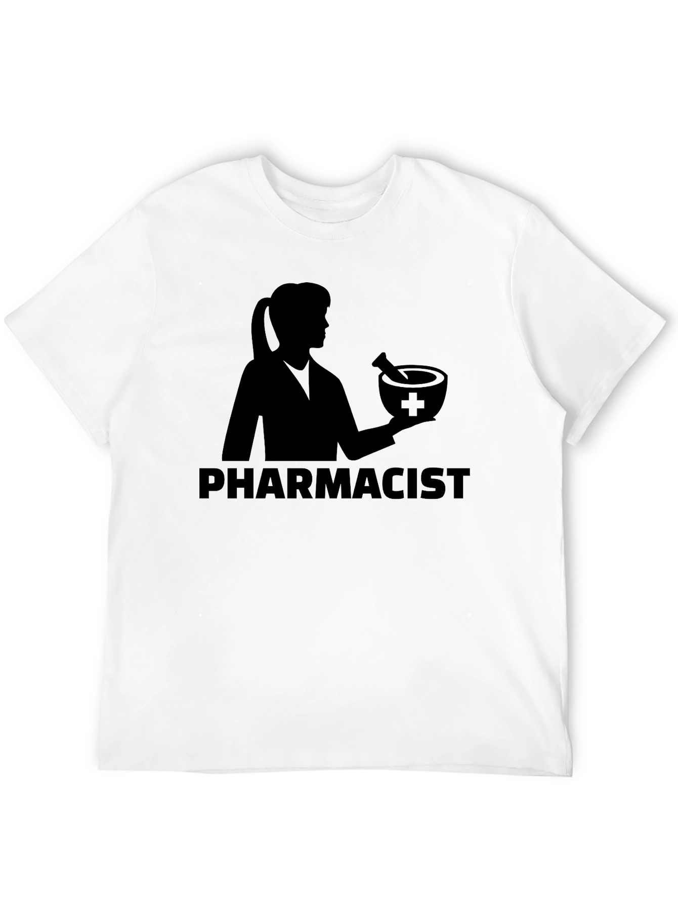 Black Pharmacist T-Shirt - Black Unisex Tee view 12