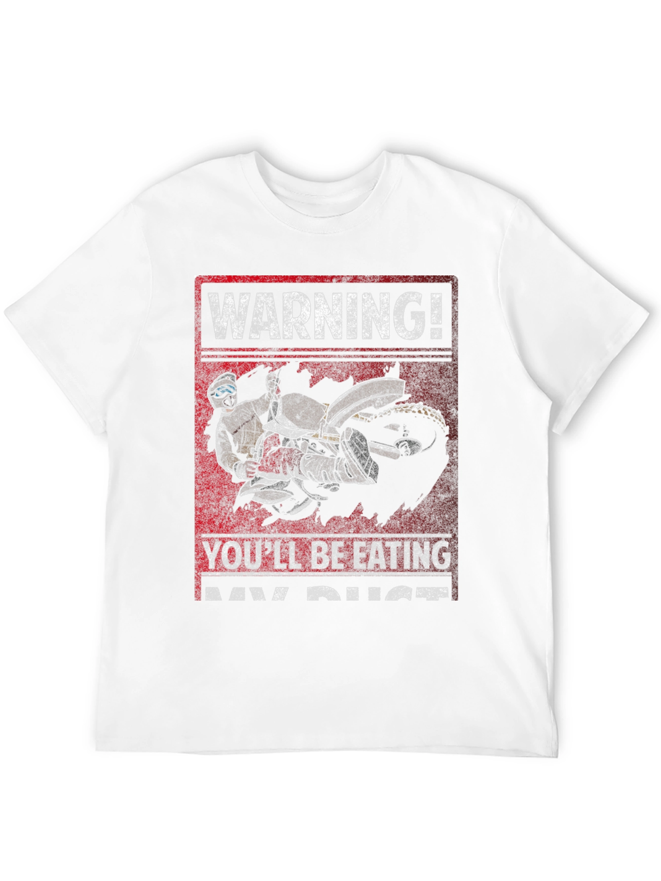 Black Warning Dirt Bike T-Shirt view 12