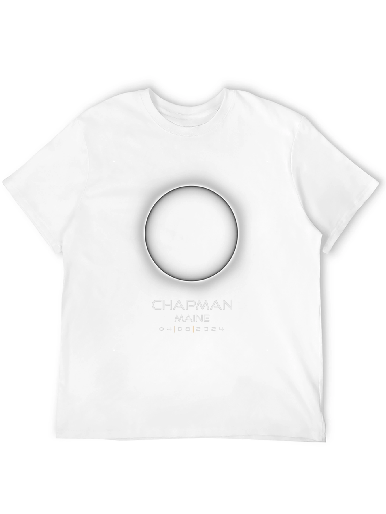 Black Chapman Maine Eclipse 2024 Black T-Shirt view 12