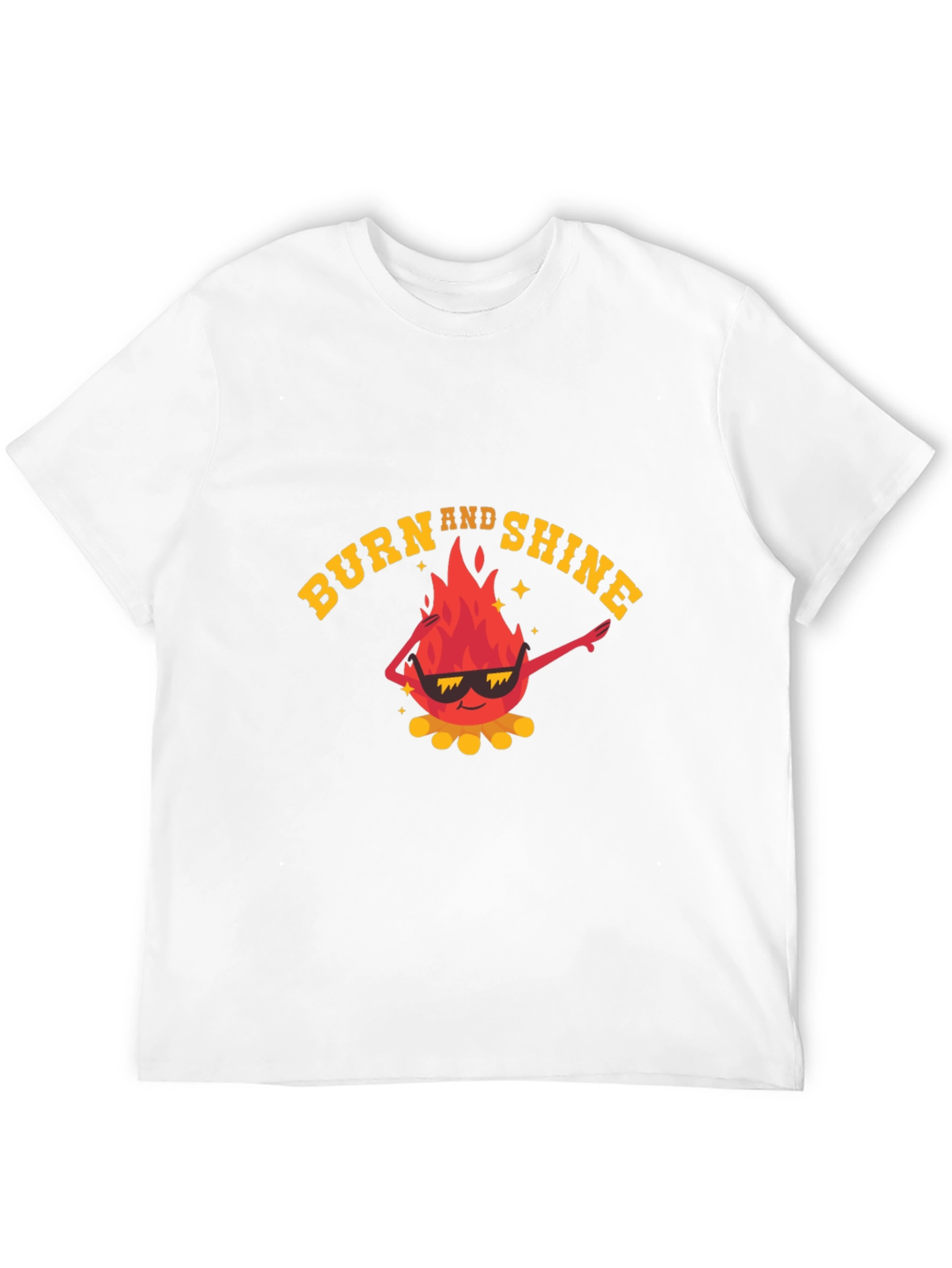 Black Burn and Shine Graphic Tee - Cool Fire Design view 12
