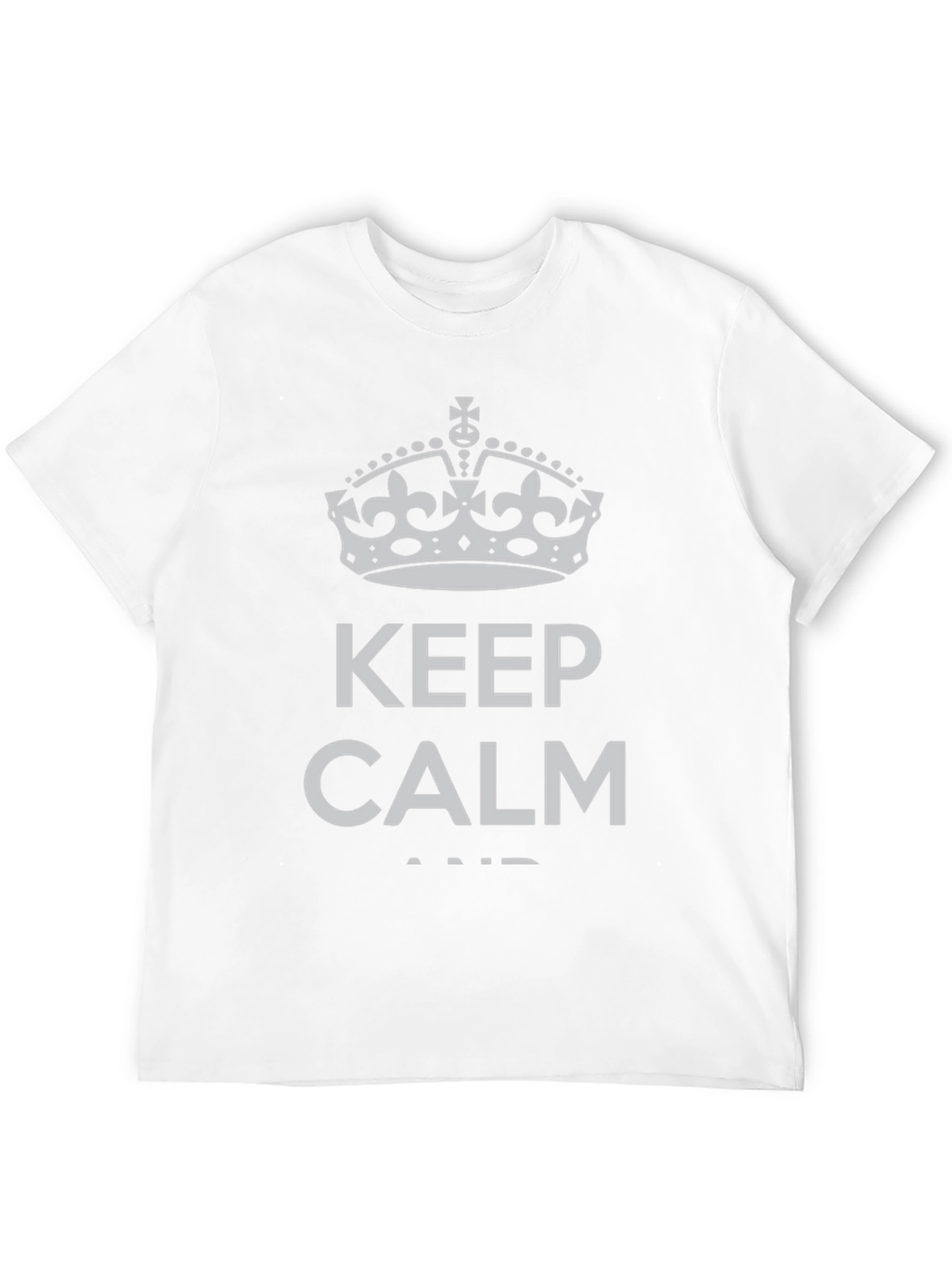 Black Keep Calm Graphic Print T-Shirt view 12