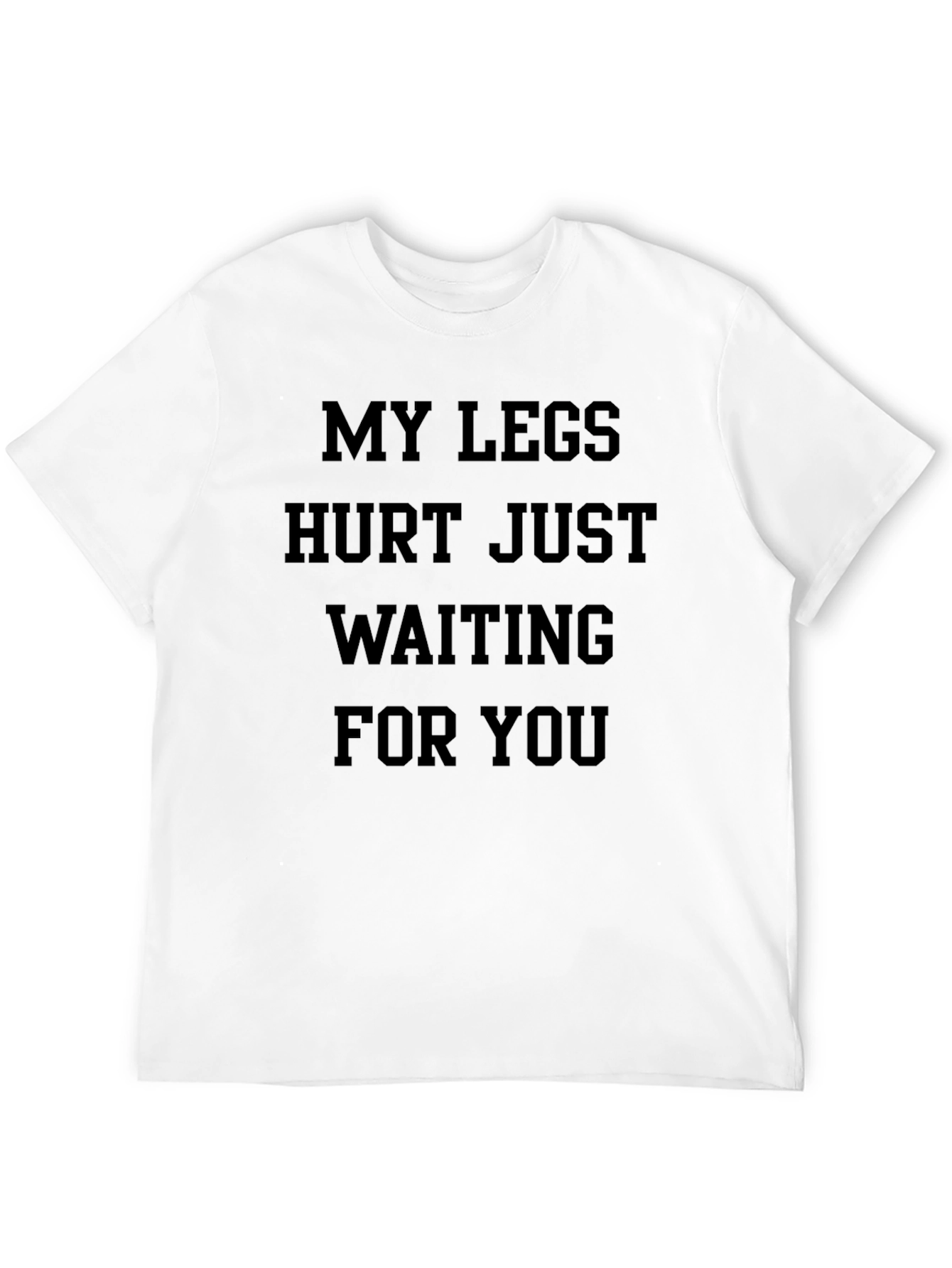Black Funny Leg Hurt T-Shirt - Waiting For You view 12