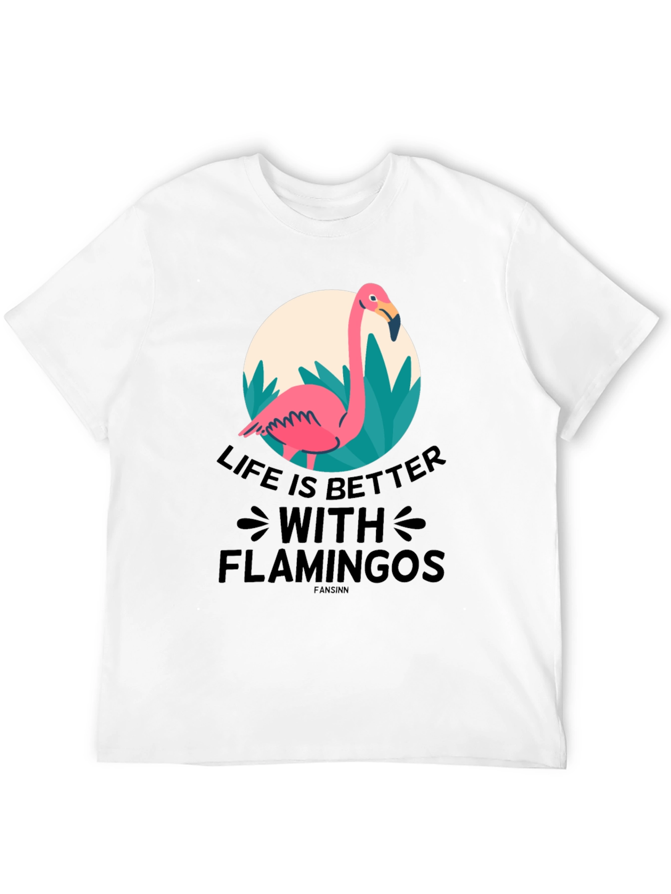 Black Life is Better with Flamingos T-Shirt view 12