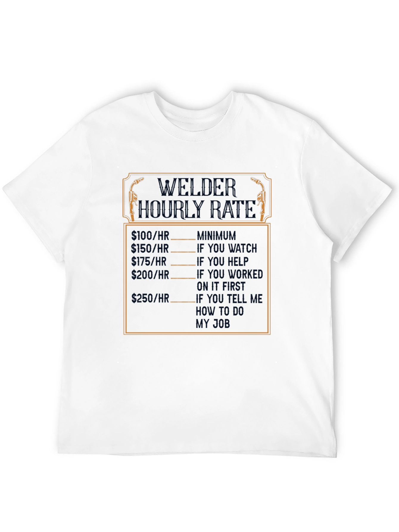 Black Welder Hourly Rate Funny Black T-Shirt view 12