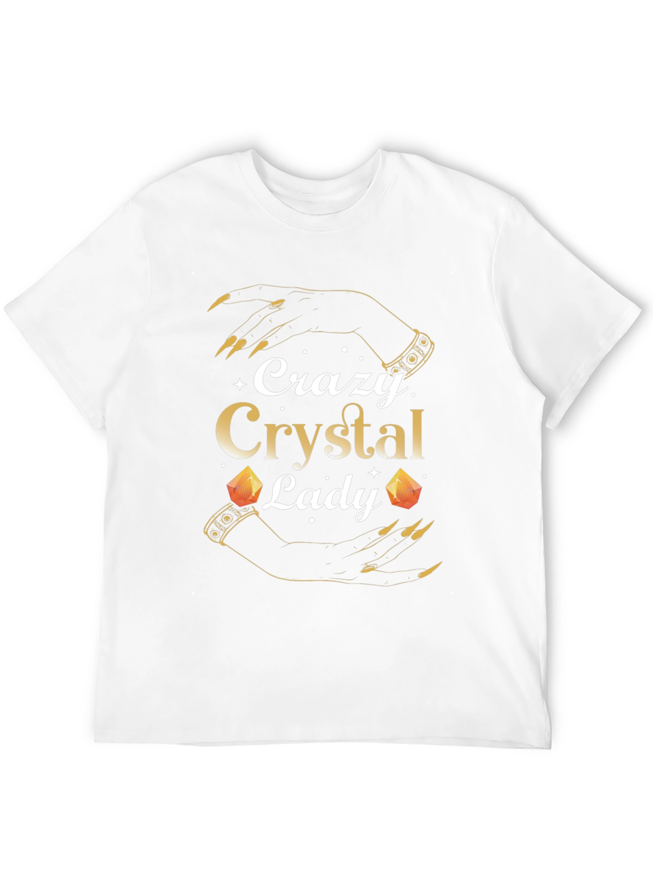 Black Crazy Crystal Lady Graphic T-Shirt - Unique Design view 12