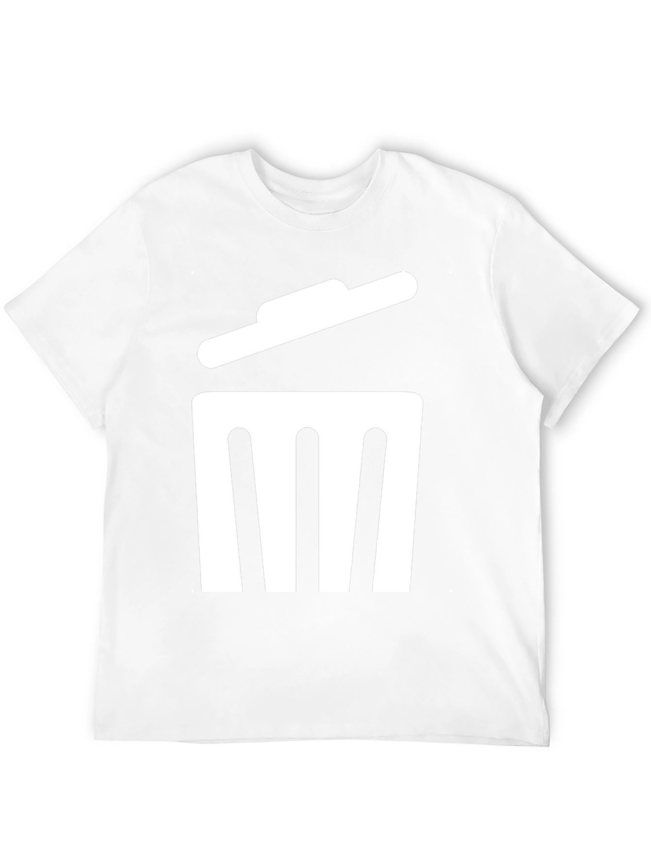 Black Trash Can Graphic T-Shirt - Black Cotton Tee view 12