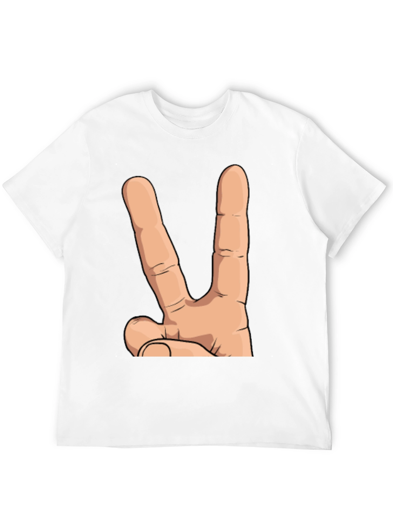 Black Peace Hand Sign Graphic T-Shirt - Unisex Cotton Tee view 12