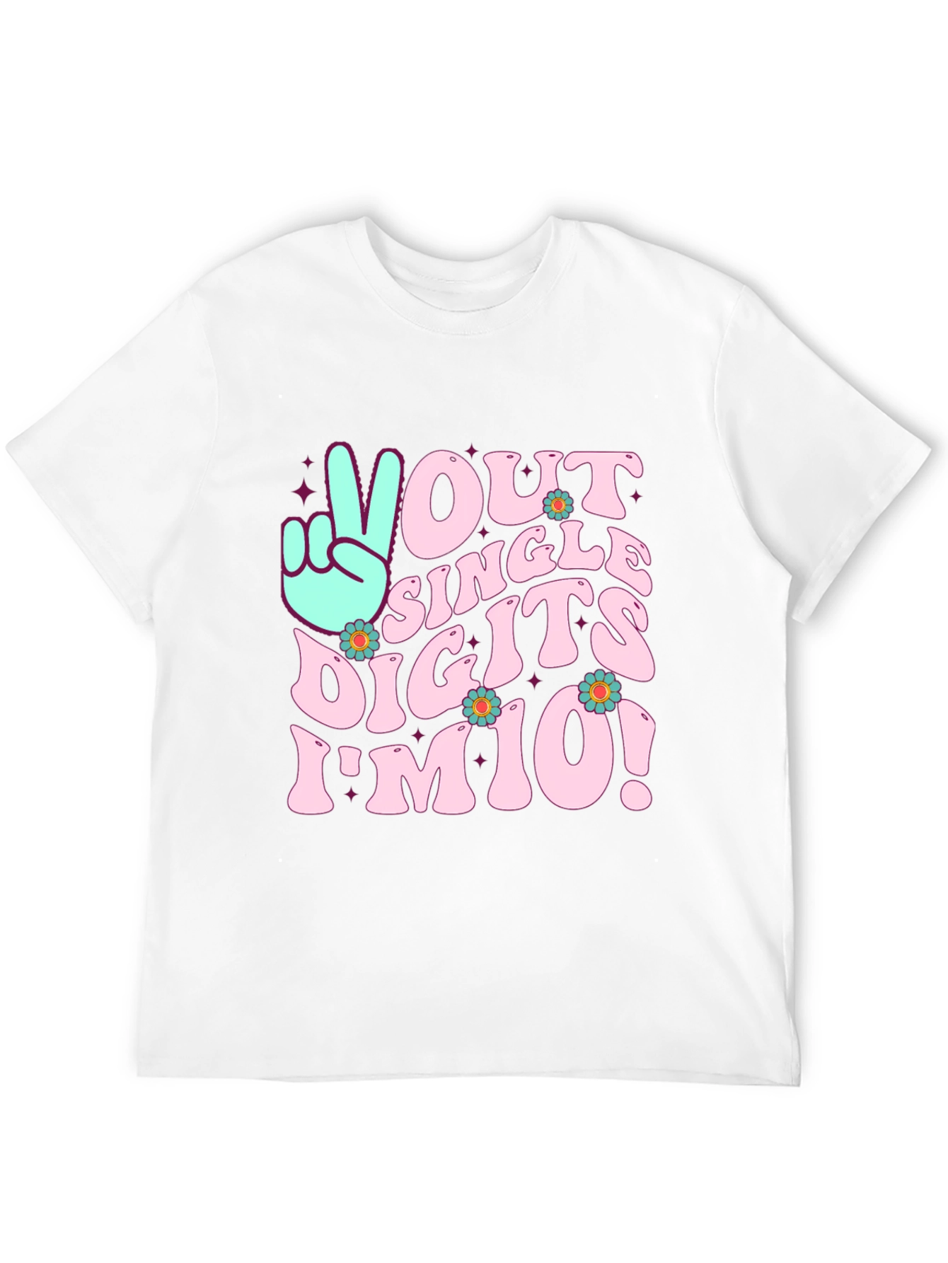 Black Retro 10th Birthday T-Shirt view 12