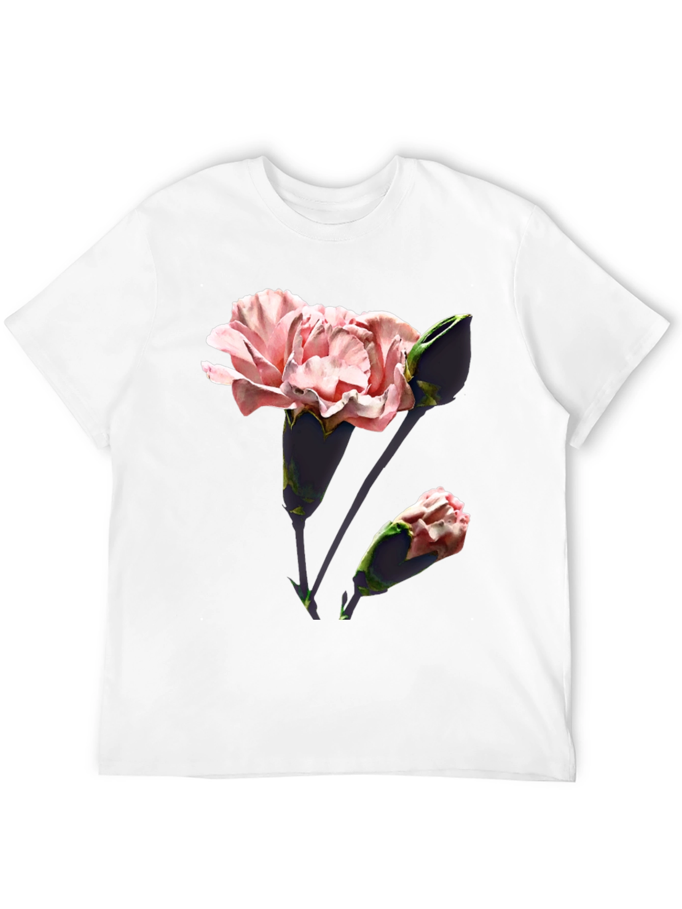 Black Floral Print T-Shirt - Stylish & Comfortable view 12