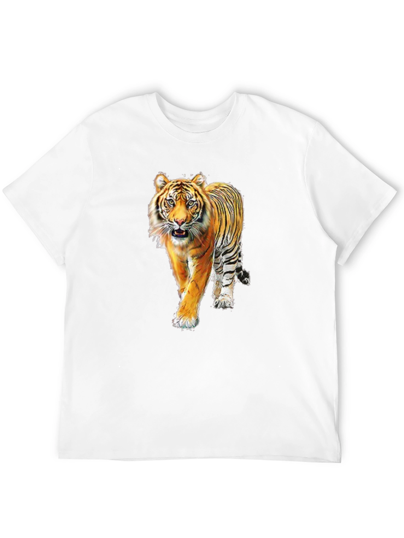 Black Tiger Graphic Print Black T-Shirt view 12