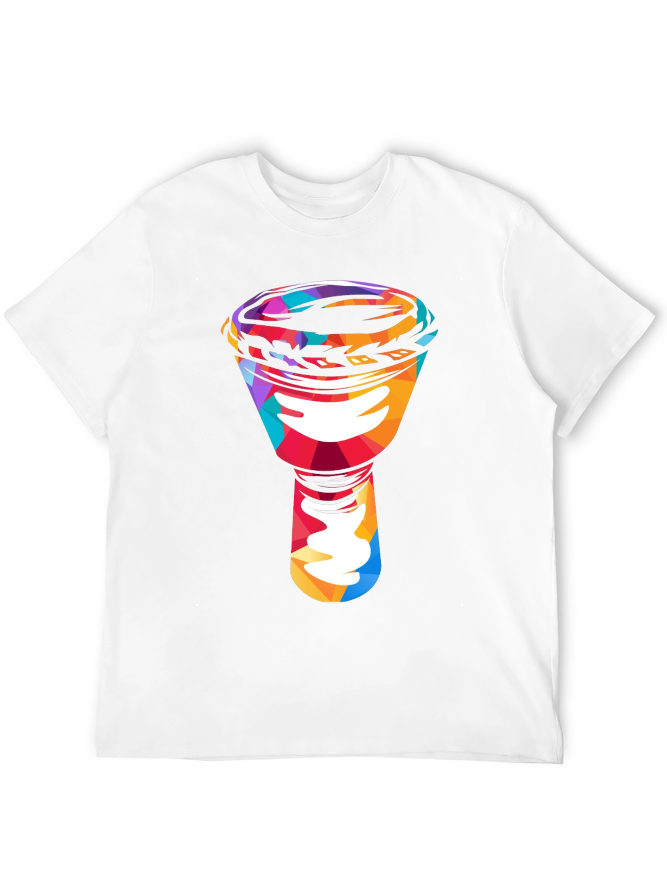Black Colorful Darbuka Drum Graphic T-Shirt view 12