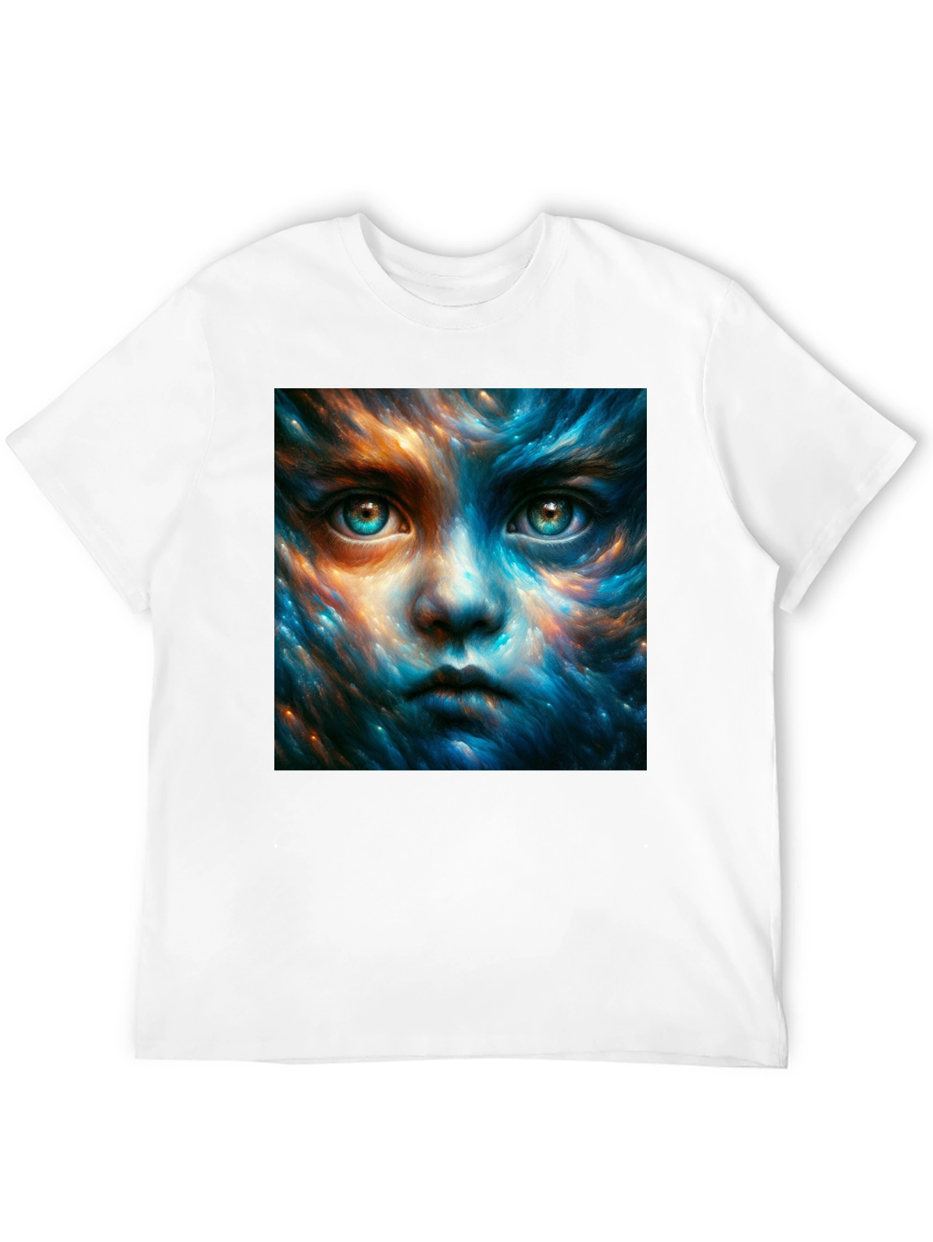 Black Mystic Face Graphic Black T-Shirt view 12