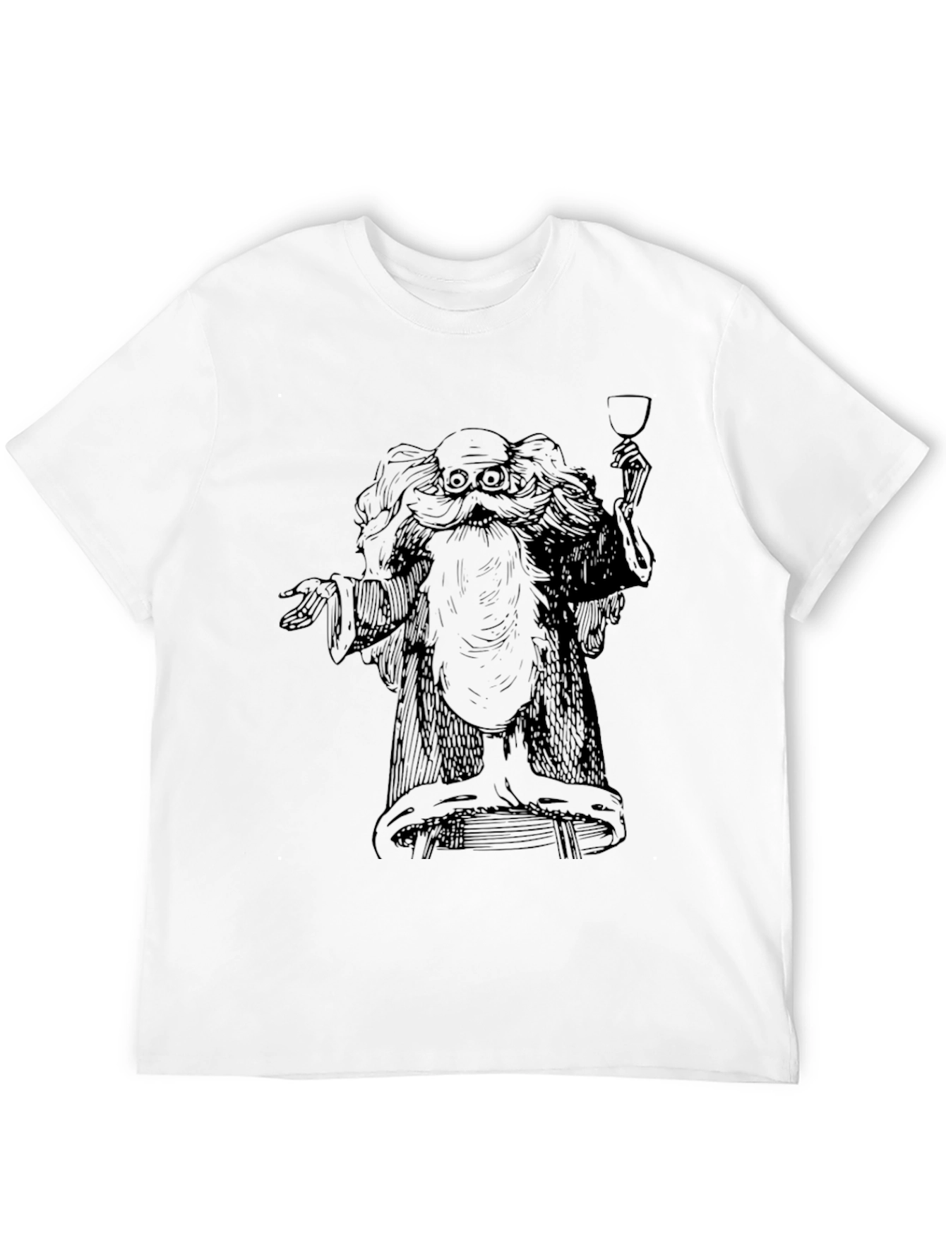 Black Wizard Graphic Black T-Shirt view 12