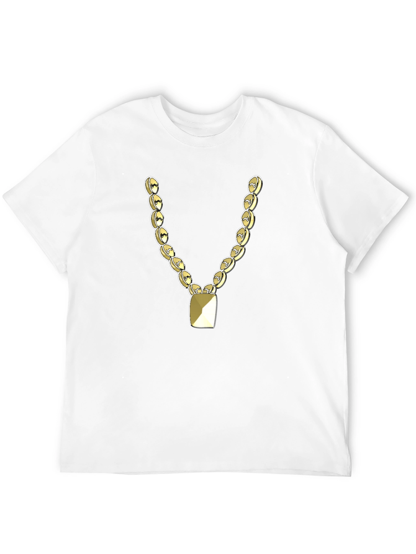 Black Novelty Gold Chain Graphic T-Shirt view 12