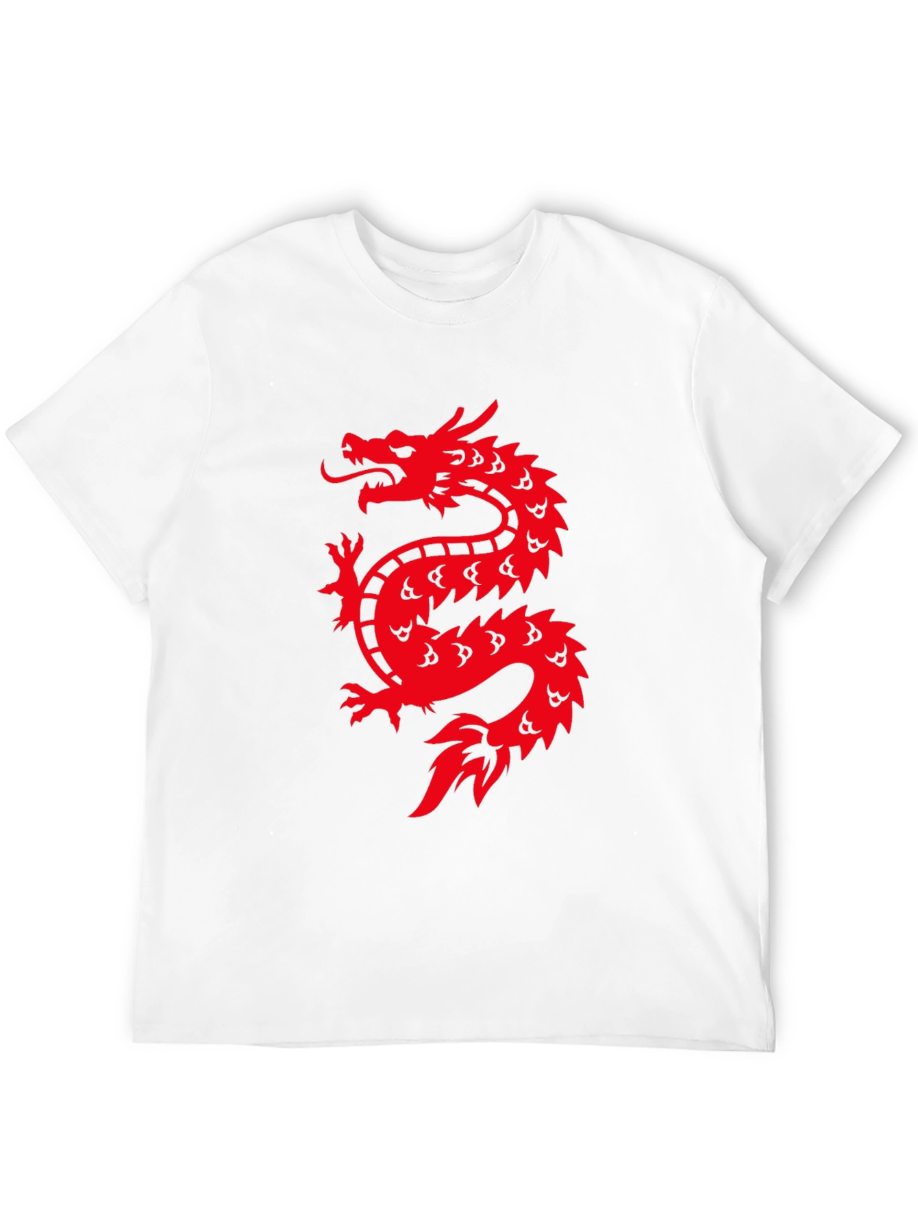 Black Red Dragon Graphic Print Black T-Shirt view 12