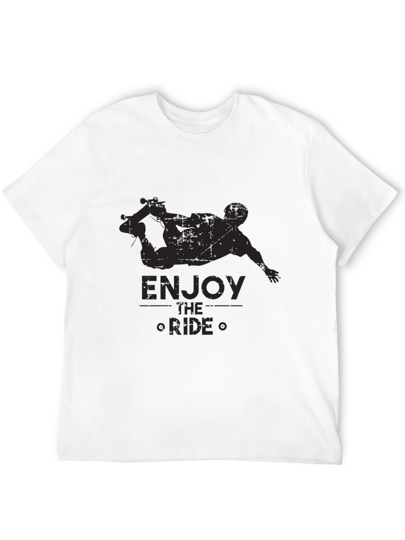 Black Enjoy the Ride Skateboarder Graphic Tee view 12