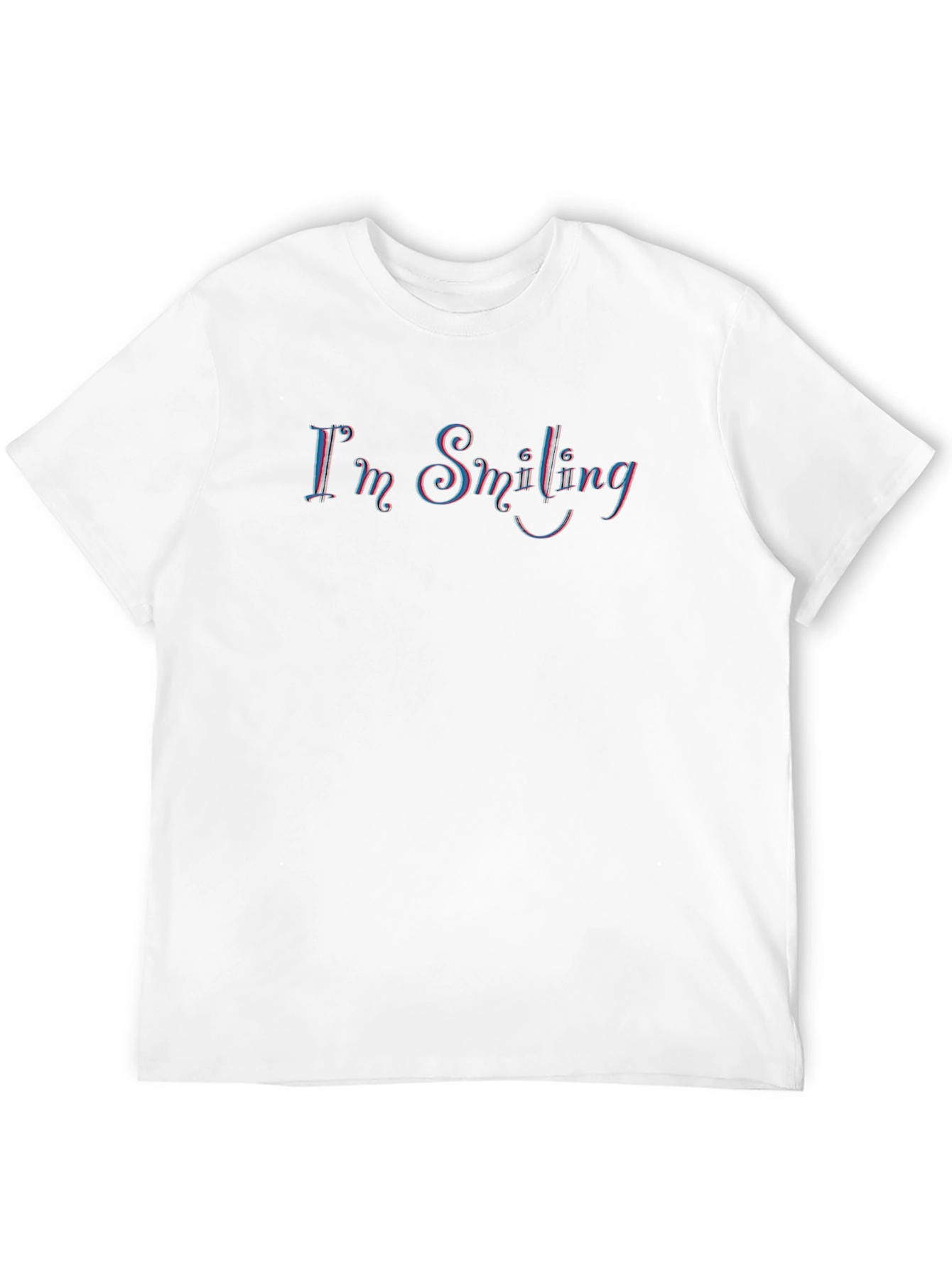 Black I'm Smiling Graphic Print Black T-Shirt view 12