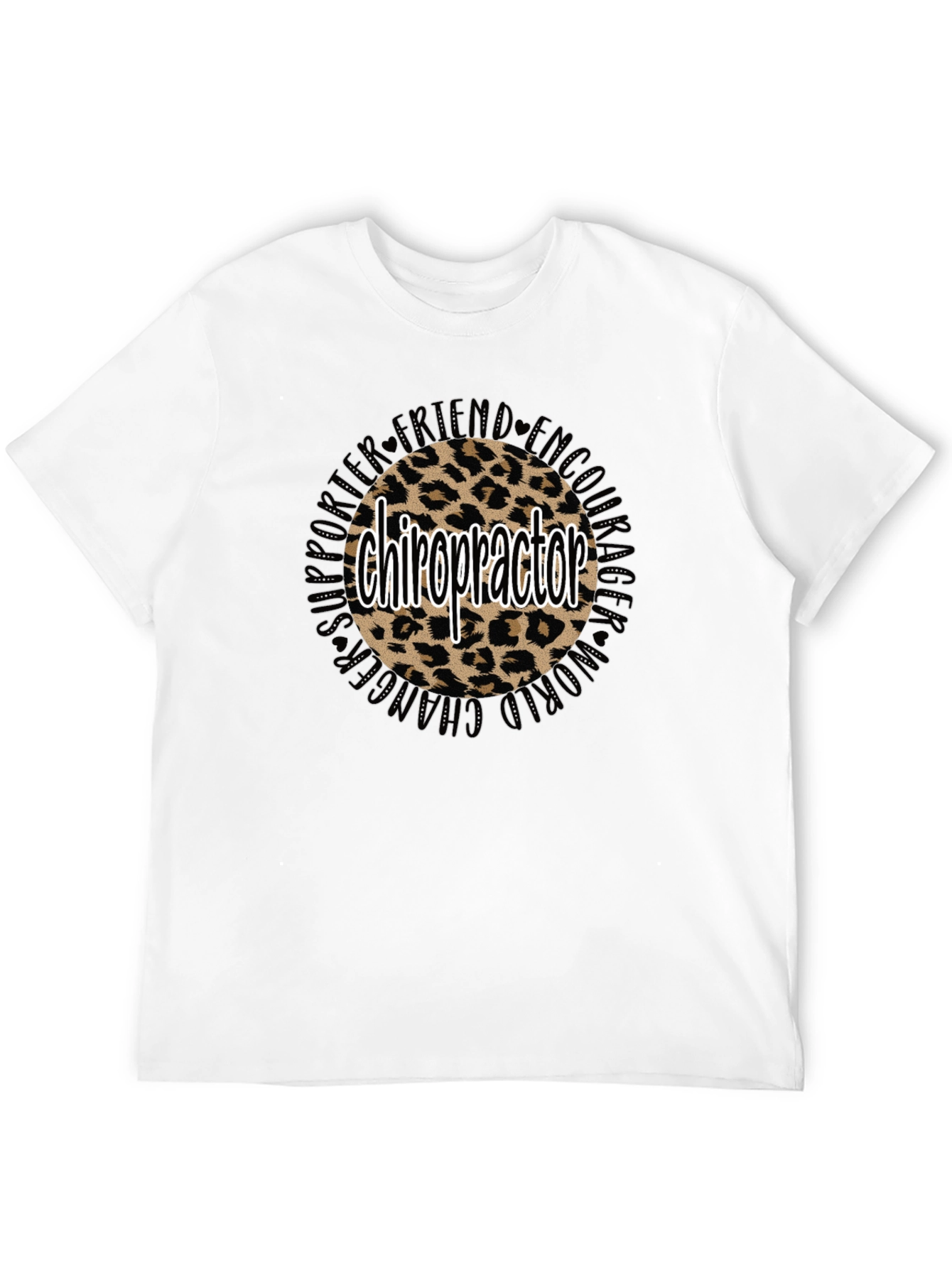 Black Chiropractor Leopard Print Tee view 12