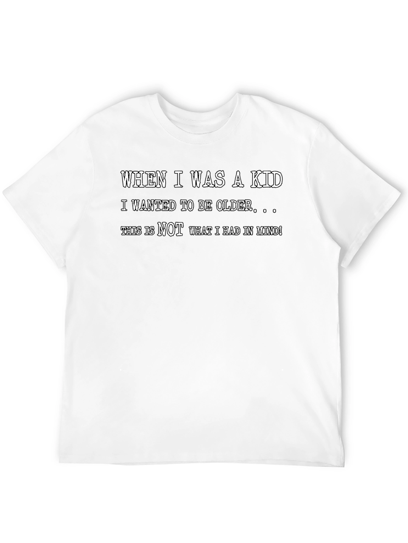 Black Funny "When I was a Kid" Graphic T-Shirt view 12