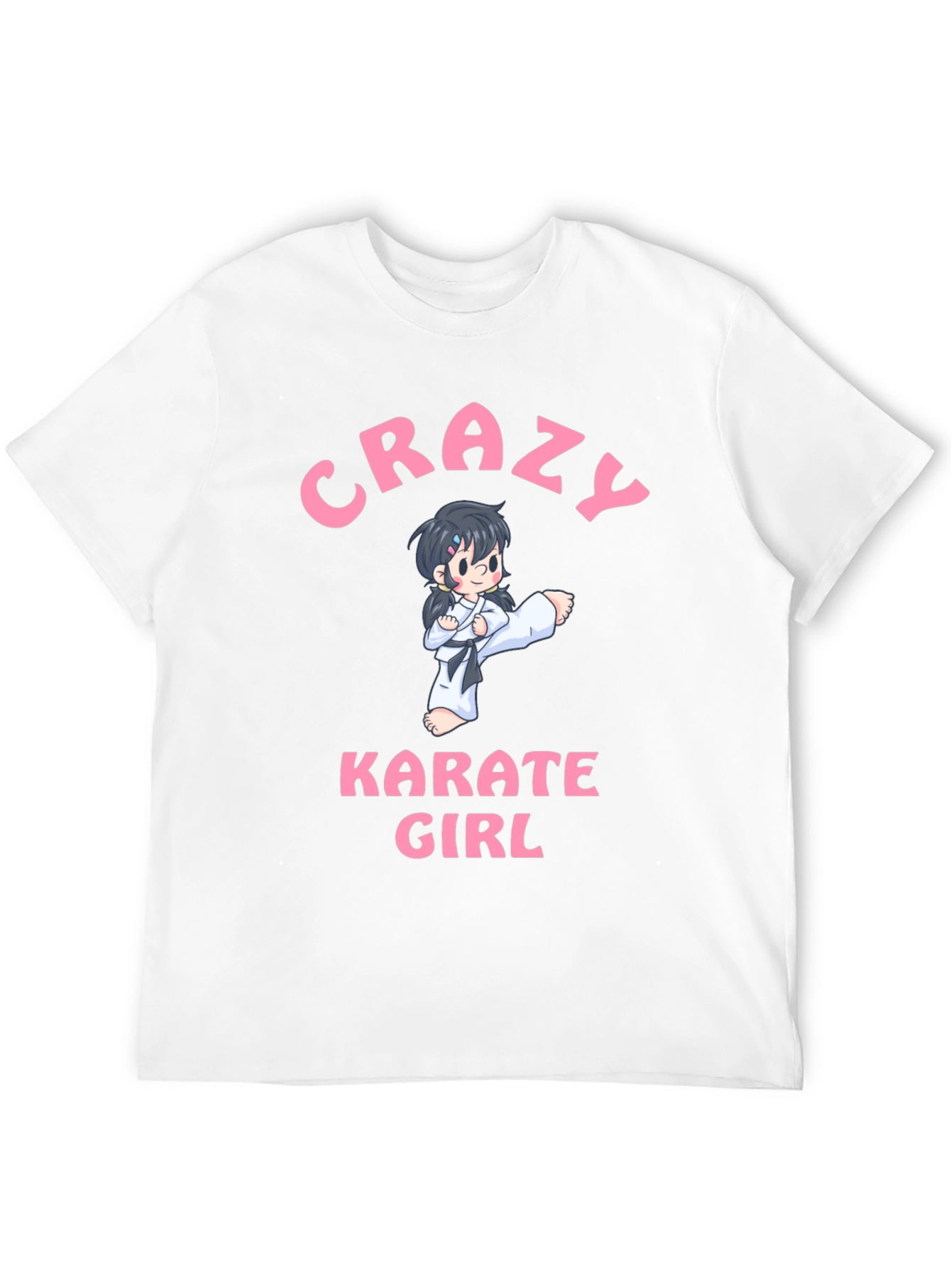 Black Crazy Karate Girl Black T-Shirt view 12