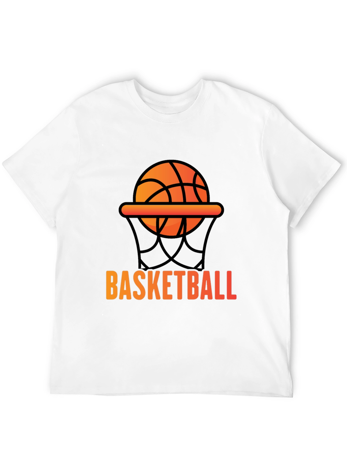 Black Basketball Graphic Tee - Black Cotton T-Shirt view 12