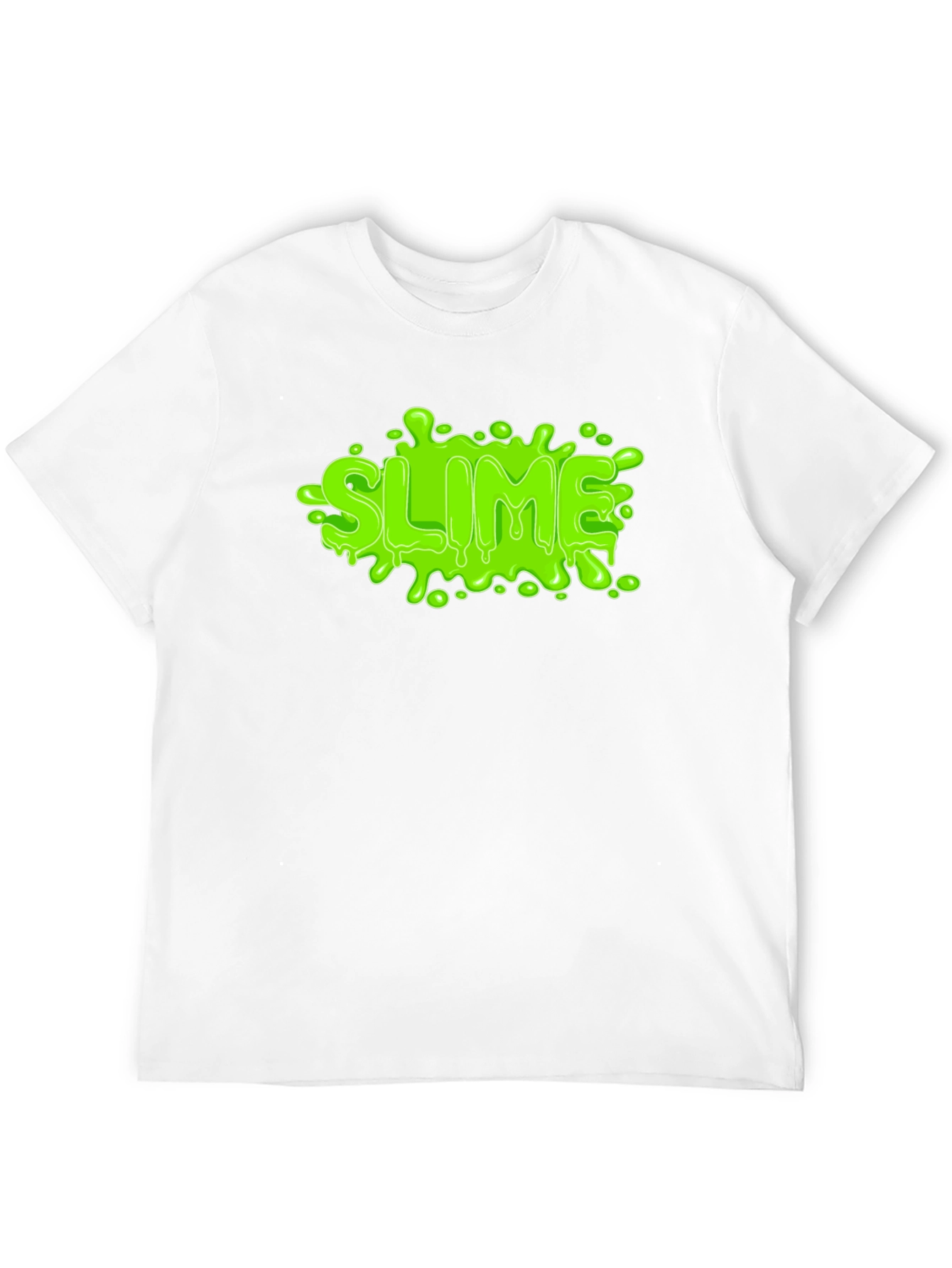 Black Green Slime Graphic Black T-Shirt view 12